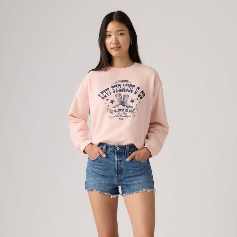 Levi's Pink Graphic Crewneck Sweatshirt